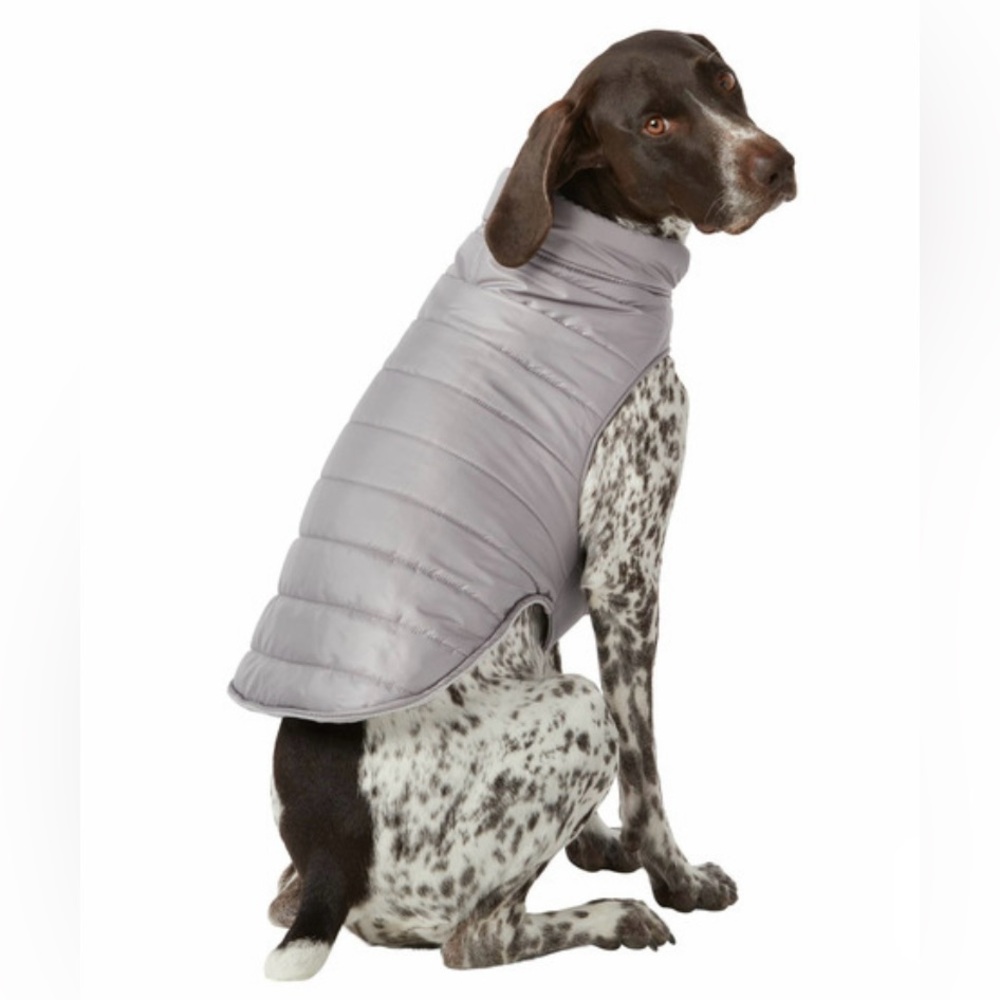 Dog Puffer Jacket by Top Paw in Gray Size XL NWT